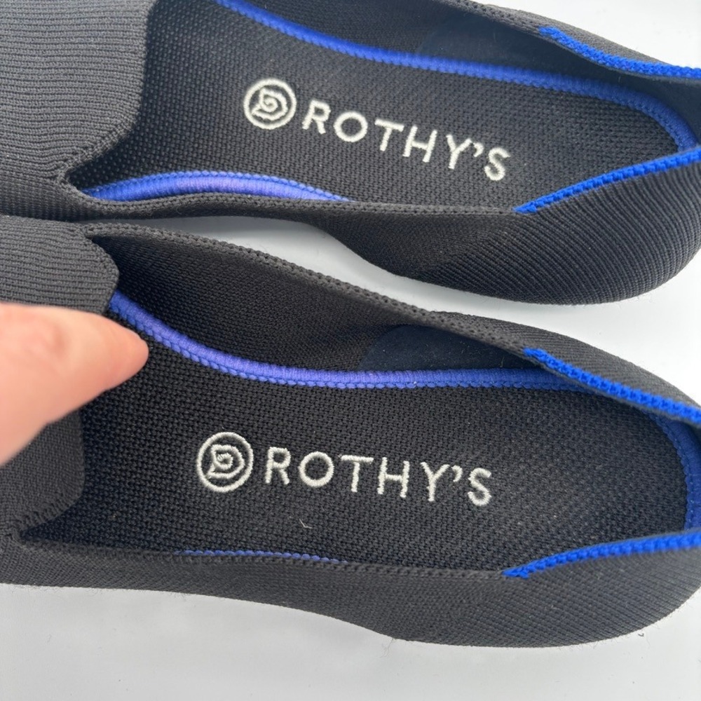 Rothys The Loafers Women Sz 11 Black Slip On Flat Comfort Shoes - Picture 8 of 10
